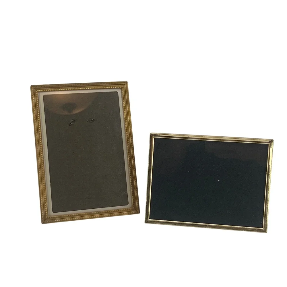 Vintage Picture Frame Set Metal Gold Hollywood Regency Gallery Wall 5x7 4x6